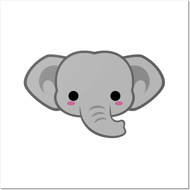 Cute Asian Elephant Wall Art by alien3287